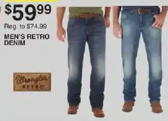 Dunham's Sports Wrangler men's retro denim offer
