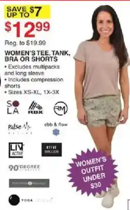 Dunham's Sports Women's Tee, Tank, Bra or Shorts offer