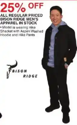 Dunham's Sports Bison Ridge Men's Apparel offer