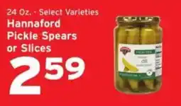 Hannaford Hannaford pickle spears or slices offer