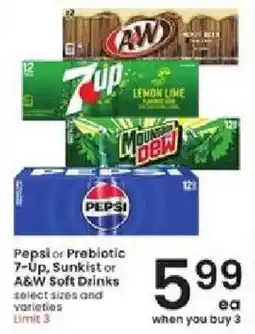 Albertsons Pepsi or Prebiotic 7-Up, Sunkist or A&W Soft Drinks offer