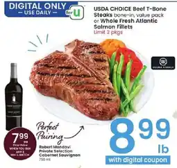 Albertsons Usda Choice Beef T-Bone Steaks offer