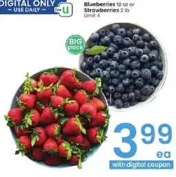 Albertsons Blueberries or Strawberries offer