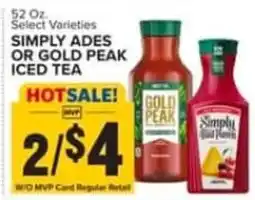 Food Lion Simply Ades or Gold Peak Iced Tea offer