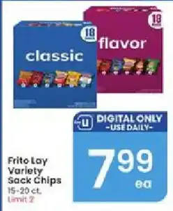 Albertsons Frito Lay Variety Sack Chips offer