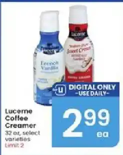 Albertsons Lucerne Coffee Creamer offer