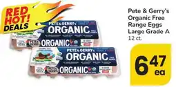 Albertsons Pete & Gerry's organic free range eggs offer