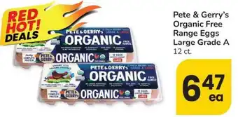 Pete & Gerry's organic free range eggs
