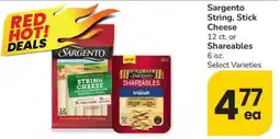 Albertsons Sargento string cheese or shareables offer