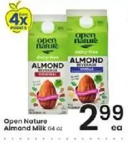 Albertsons Open Nature Almond Milk offer