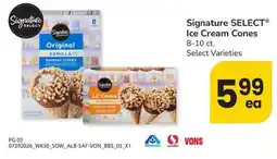 Albertsons Signature Select Ice Cream Cones offer