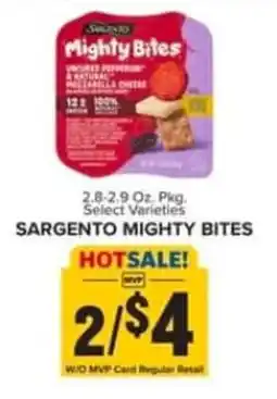 Food Lion Sargento mighty bites offer