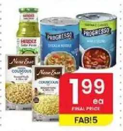 Albertsons Progresso chicken noodle and white bean soup offer