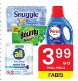 Albertsons Snuggle, Bounty, and Persil offer