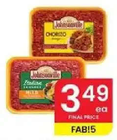 Albertsons Johnstonville chorizo offer