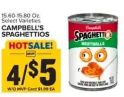 Food Lion Campbell's spaghettiOs offer