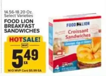 Food Lion Food Lion breakfast sandwiches offer