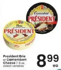 Albertsons President Brie or Camembert Cheese offer