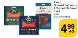 Albertsons Lascoco Smoked Salmon or Echo Falls Smoked Tuna offer