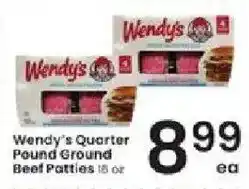 Albertsons Wendy's quarter pound ground beef patties offer