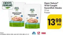 Albertsons Open Nature Wild Caught Swordfish Steaks offer