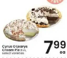 Albertsons Cyrus O'Learys Cream Pie offer