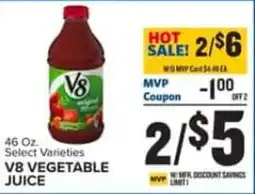 Food Lion V8 vegetable juice offer
