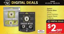 Albertsons Sartori Cheese Bites offer