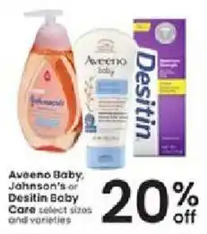 Albertsons Aveeno Baby, Johnson's or Desitin Baby Care offer