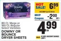 Food Lion Downy or Bounce Dryer Sheets offer