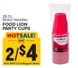 Food Lion Food Lion party cups offer
