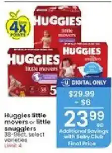 Albertsons Huggies little movers or little snugglers offer