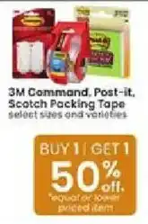 Albertsons 3M Command, Post-it, Scotch Packing Tape offer