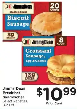 Kroger Jimmy Dean Breakfast Sandwiches offer