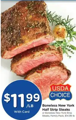 Kroger Usda choice boneless new york half strip steaks offer