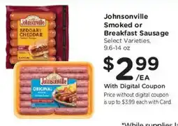 Kroger Johnsonville Smoked or Breakfast Sausage offer