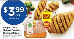 Kroger Simple Truth Natural Boneless Chicken Breasts offer