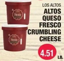 Carnicerias Jimenez Los Altos altos queso fresco crumbling cheese offer