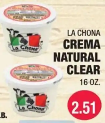 Carnicerias Jimenez La Chona crema natural clear offer