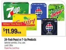 Bashas' 24-Pack Pepsi or 7-Up Products offer