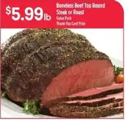 Bashas' Boneless Beef Top Round offer