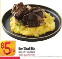Bashas' Beef Short Ribs offer