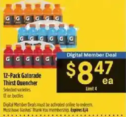 Bashas' Gatorade Thirst Quencher offer