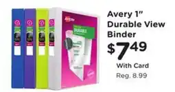 Kroger Avery 1" Durable View Binder offer