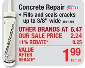 Menards Concrete Repair offer