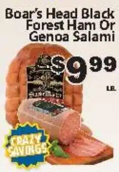 Fine Fare Boar's Head Black Forest Ham Or Genoa Salami offer