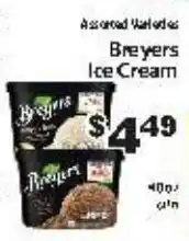 Fine Fare Breyers Ice Cream offer