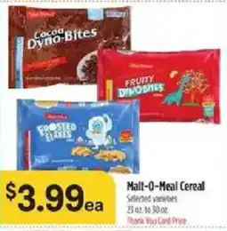 Bashas' Malt-O-Meal Cereal offer