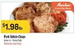 Bashas' Basha's Everyday Buys Pork Sirloin Chops offer