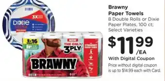 Kroger Brawny paper towels offer